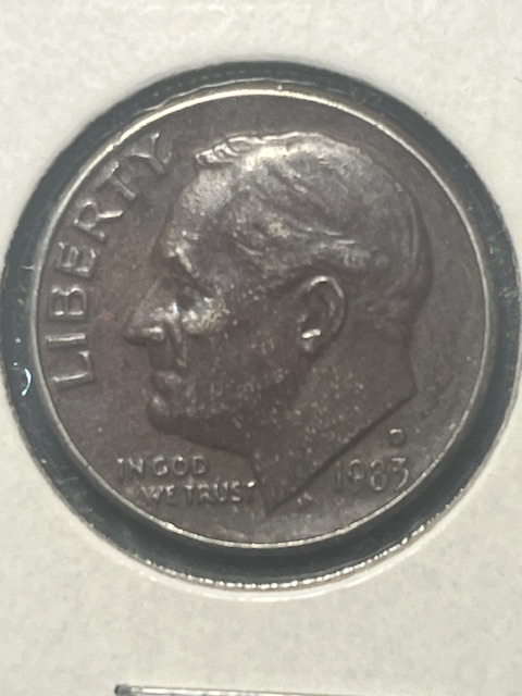 Roosevelt-Dimes-1983-D--Missing-Clad-Layer-?